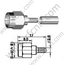 SMA Male Crimp für RG174 RF-Anschluss
