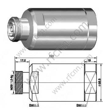 DIN 7/16 weiblich für 1 5/8 "Super flexibles Kabel HF-Anschluss