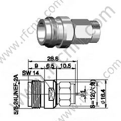 N Stecker zum SSMB-RF-Adapter