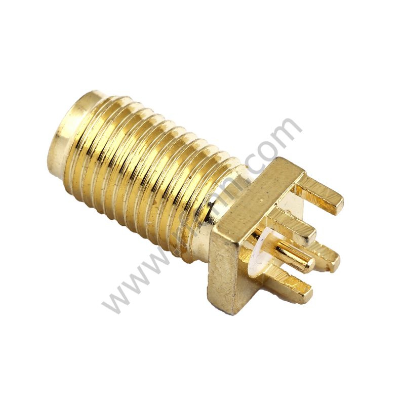 SMA-Weibchen für PCB-Brettkantenlöten-HF-Stecker