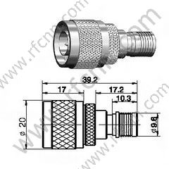 N Stecker zum QMA-RF-Adapter