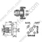 SMA Female Crimp 4 Löcher Flansch für RG405 RF-Anschluss