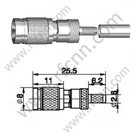 1.0 / 2.3 männlich für RG179 RF-Anschluss