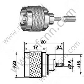 N männlich für rg316 rf connector