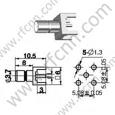 SMB-Buchse für PCB RF-Anschluss