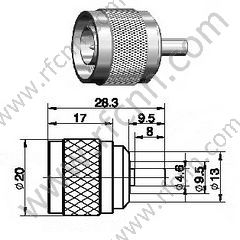 N Stecker zum SSMB-weiblichen RF-Adapter