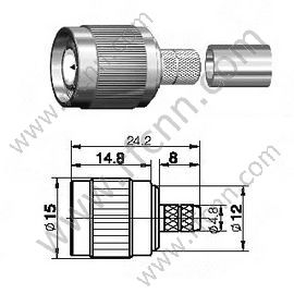TNC-Stecker für LMR200 RF-Anschluss