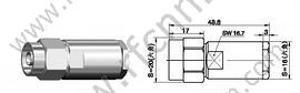 N männliche Klammer für 3/8 "Flexibler Kabel-RF-Anschluss