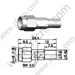 SMA Male Crimp für semi-starr RG402 RF-Anschluss