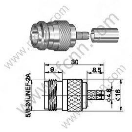 N weiblich für RG58 RF-Anschluss