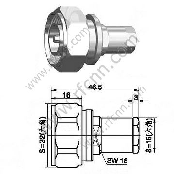 DIN MALE 7/16 für 3/8 "Super flexibles Kabel HF-Anschluss