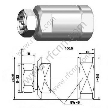 DIN MALE 7/16 für 1 1/4 "Super flexibles Kabel HF-Anschluss