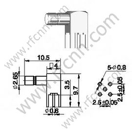 SSMB-Stecker für PCB RF-Anschluss