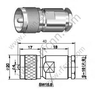 UHF-Steckerklemme für RG213 RF-Anschluss