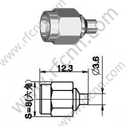 SMA Male Crimp für semi-starr RG405 RF-Anschluss
