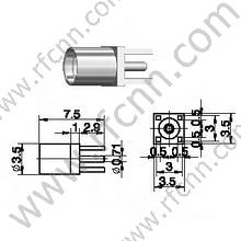 MMCX-Buchse für PCB RF-Anschluss