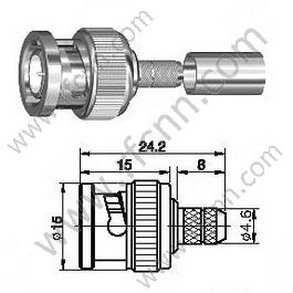 BNC-Stecker für RG58 RF-Anschluss