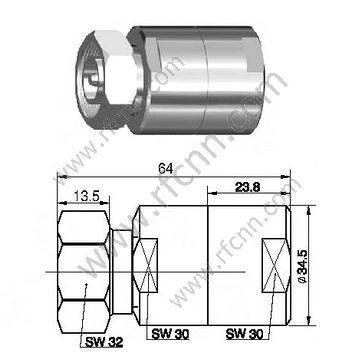 DIN MALE 7/16 für 3/8 "Super flexibles Kabel HF-Anschluss
