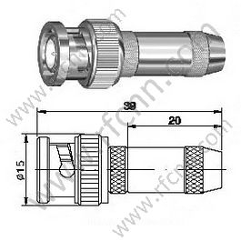 BNC Crimp Male für RG58 RF-Anschluss
