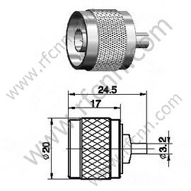 N männliche Crimp für RG402 RF-Anschluss