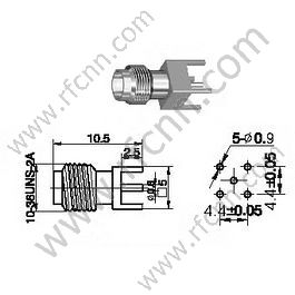 SSMA-Stecker für PCB RF-Anschluss