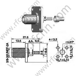 F-weiblicher Flansch-RF-Anschluss für RG179