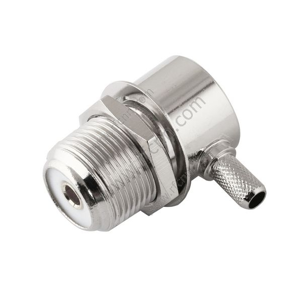 UHF-weiblicher Kräuselrechtwinkel für RG58 -RF-Anschluss