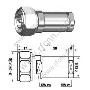 DIN MALE 7/16 für 1/2 "Super flexibles Kabel HF-Anschluss