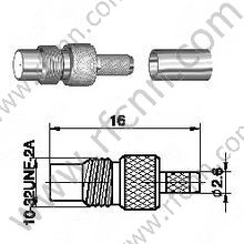 SMC-Stecker für RG174 RF-Anschluss