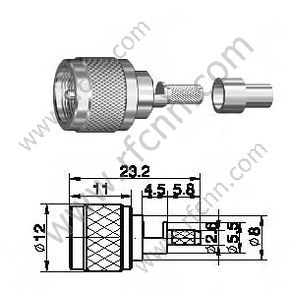 Mini UHF-Stecker für RG174 RF-Anschluss