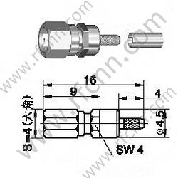 Ssmc männliche Crimp für RG178 RF-Anschluss