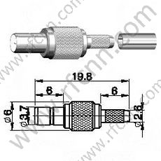 SMB Weibliche Crimp für RG174 RF-Anschluss