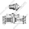 F-weiblicher Bulkhead-Haft-HF-Anschluss