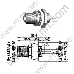 F-weiblicher Bulkhead-Haft-HF-Anschluss