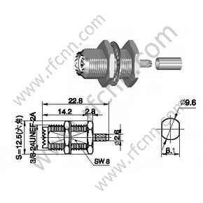 Mini UHF weiblich für RG174 RF-Anschluss
