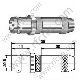 BNC Crimp Female für RG142 RF-Anschluss