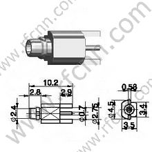 MMCX-Stecker für PCB-RF-Anschluss