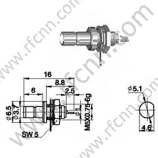 SMB-weiblicher Bulkhead-Haft-HF-Stecker
