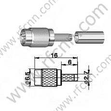 SMB-Stecker Crimp für RG174 RF-Anschluss