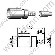 MCX Weibliche Crimp für RG178 RF-Anschluss