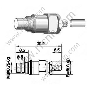 SMZ-Buchse für RG179 RF-Anschluss