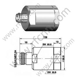 N weibliche Klammer für 1 5/8 "Flexibler Kabel-HF-Anschluss