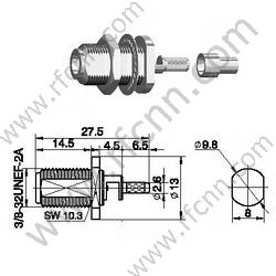 F Bulkhead RF-Anschluss für RG179